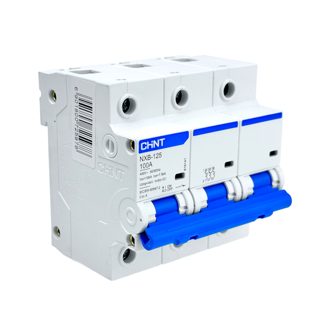 Mini Disjuntor Tripolar Chint 100A NXB-125 3P C100 10KA Mini Disjuntor Tripolar Chint 100A NXB-125 3P C100 10KA