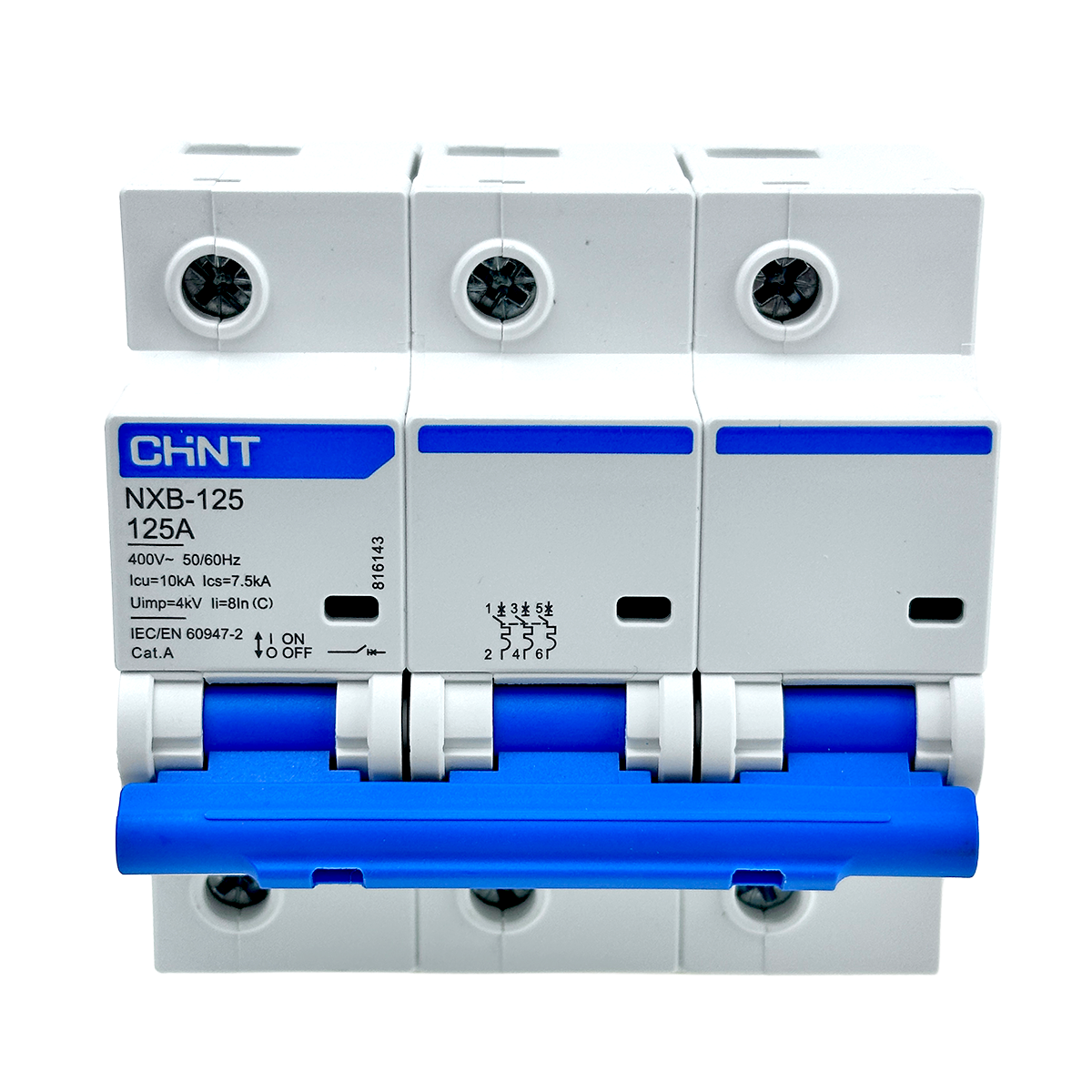 Mini Disjuntor Tripolar Chint 80A NXB-125 3P C80 10KA