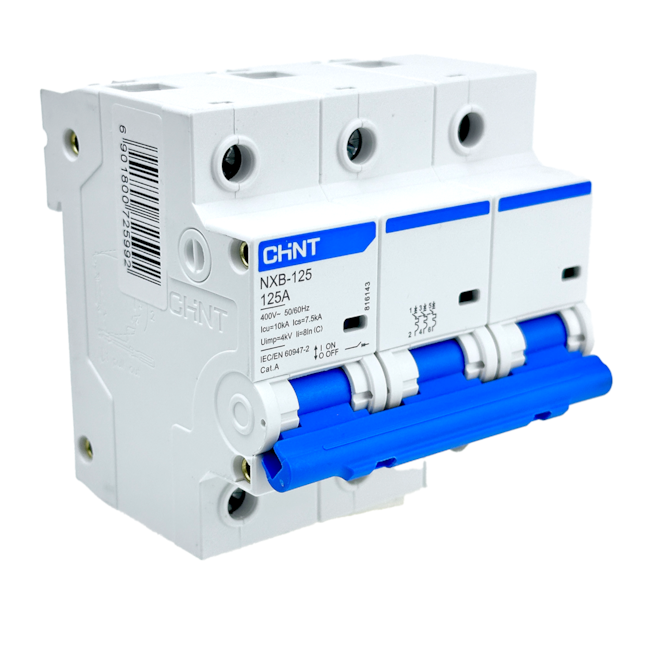 Mini Disjuntor Tripolar Chint 125A NXB-125 3P C125 10KA Mini Disjuntor Tripolar Chint 125A NXB-125 3P C125 10KA