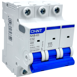 Mini Disjuntor Tripolar Chint 32A NXB-63 3P C32 6KA