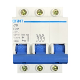 Mini Disjuntor Tripolar Chint EB 3P C32 32A 415V 4.5kA Mini Disjuntor Tripolar Chint EB 3P C32 32A 415V 4.5kA