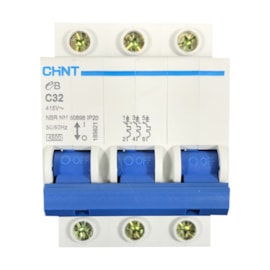 Mini Disjuntor Tripolar Chint EB 3P C32 32A 415V 4.5kA