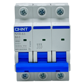 Mini Disjuntor Tripolar Chint NXB-63 3P Curva B 63A 6kA