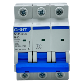 Mini Disjuntor Tripolar Chint NXB-63C 3P B40
