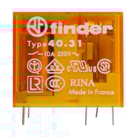 Mini Relé |  1 Reversível 10A 230V Compatível com a Série 95 |  40.31.8.230.0000 | Finder Mini Relé |  1 Reversível 10A 230V Compatível com a Série 95 |  40.31.8.230.0000 | Finder