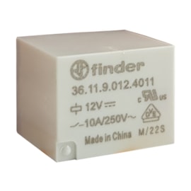 Mini Relé Finder 36.11.9.012.4011 10A 12V DC Mini Relé Finder 36.11.9.012.4011 10A 12V DC
