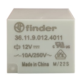 Mini Relé Finder 36.11.9.012.4011 10A 12V DC Mini Relé Finder 36.11.9.012.4011 10A 12V DC