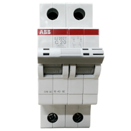 Minidisjuntor ABB Bipolar SJ202T-C20 2TAZ144200R0204 Minidisjuntor ABB Bipolar SJ202T-C20 2TAZ144200R0204