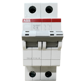 Minidisjuntor ABB Bipolar SJ202T-C6 2TAZ144200R0064 Minidisjuntor ABB Bipolar SJ202T-C6 2TAZ144200R0064
