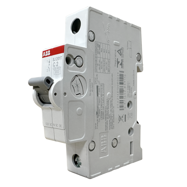 Minidisjuntor ABB Monopolar SJ201T-C2 2TAZ144200R0504 Minidisjuntor ABB Monopolar SJ201T-C2 2TAZ144200R0504