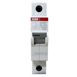 Minidisjuntor ABB Monopolar SJ201T-C20 2TAZ144100R0204 Minidisjuntor ABB Monopolar SJ201T-C20 2TAZ144100R0204