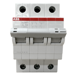 Minidisjuntor ABB Tripolar SJ203T-C10 2TAZ144300R0104 Minidisjuntor ABB Tripolar SJ203T-C10 2TAZ144300R0104