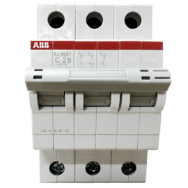 Minidisjuntor ABB Tripolar SJ203T-C25 2TAZ144300R0254 Minidisjuntor ABB Tripolar SJ203T-C25 2TAZ144300R0254