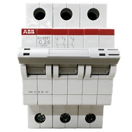 Minidisjuntor ABB Tripolar SJ203T-C25 2TAZ144300R0254