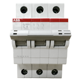Minidisjuntor ABB Tripolar SJ203T-C4 2TAZ144200R0044 Minidisjuntor ABB Tripolar SJ203T-C4 2TAZ144200R0044