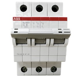 Minidisjuntor ABB Tripolar SJ203T-C6 2TAZ144300R0064