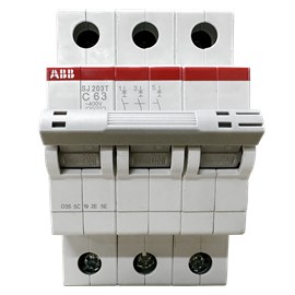 Minidisjuntor ABB Tripolar SJ203T-C63 2TAZ144300R0634