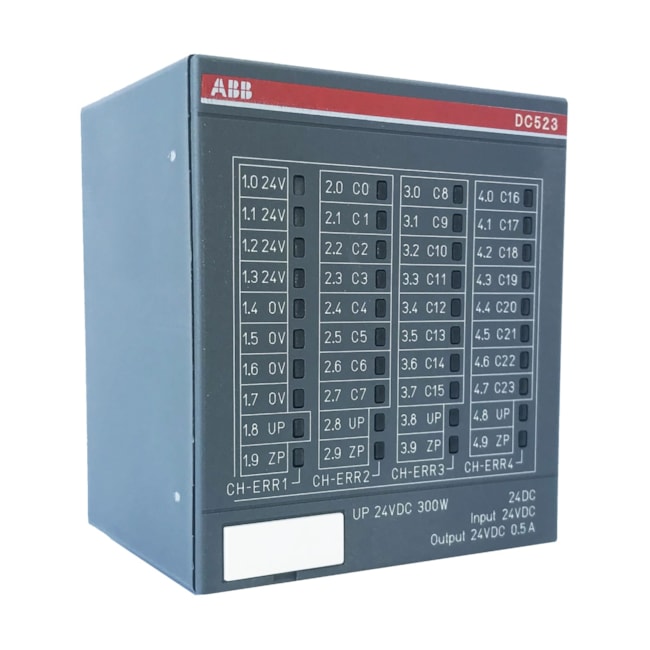Módulo de Entrada e Saída Digital ABB S500 DC523 24V 24DC Módulo de Entrada e Saída Digital ABB S500 DC523 24V 24DC