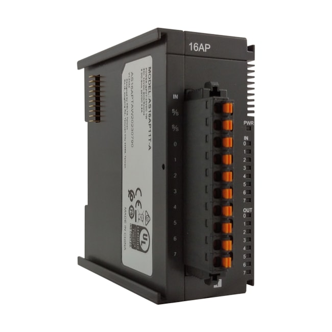 Módulo de Entrada e Saída Digital Delta AS16AP11T-A 24VDC Módulo de Entrada e Saída Digital Delta AS16AP11T-A 24VDC