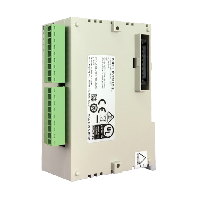 Módulo de Expansão Delta DVP04AD-SL 4 Entradas Analógicas Módulo de Expansão Delta DVP04AD-SL 4 Entradas Analógicas