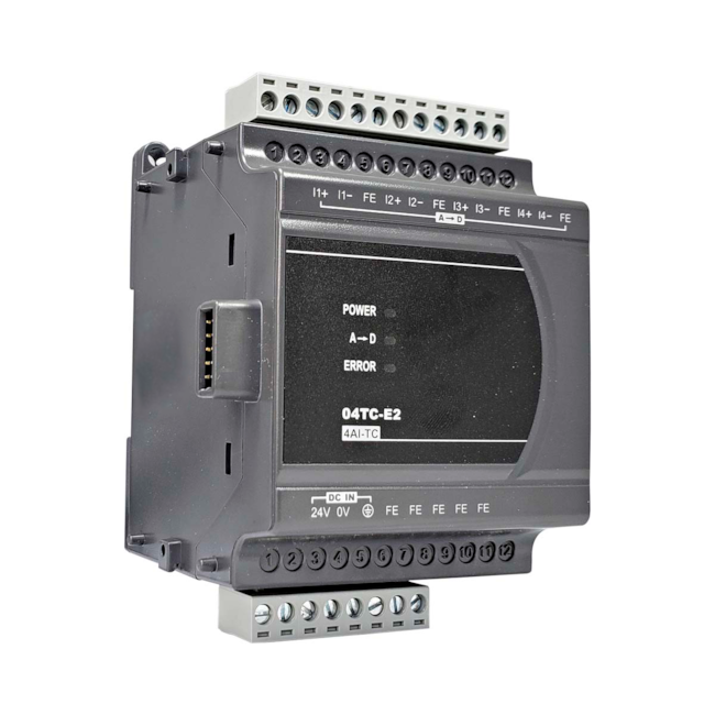 Módulo de Extensão | 4 entradas termopar 24VCC | DVP04TC-E2 | Delta Módulo de Extensão | 4 entradas termopar 24VCC | DVP04TC-E2 | Delta