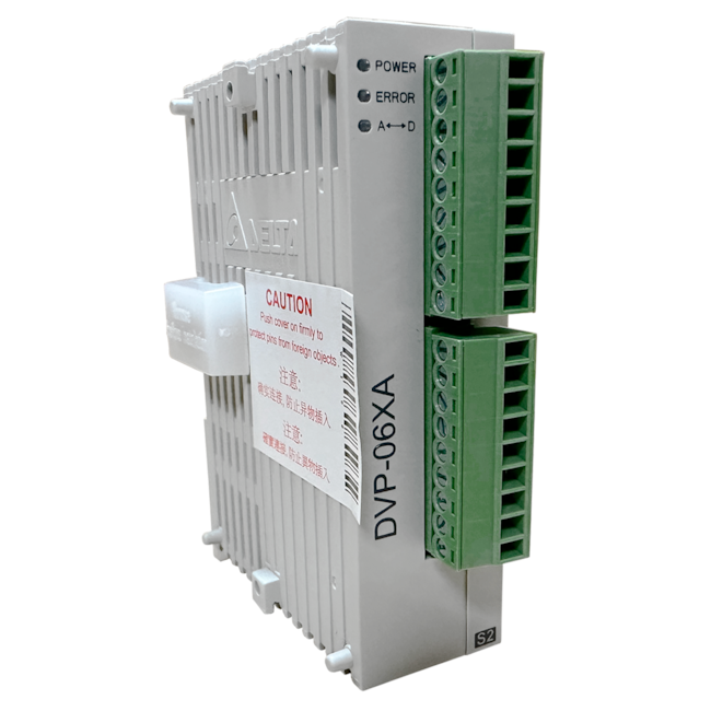 Módulo de Extensão Slim Delta DVP06XA-S2 com 4EA e 2SA 24V Módulo de Extensão Slim Delta DVP06XA-S2 com 4EA e 2SA 24V