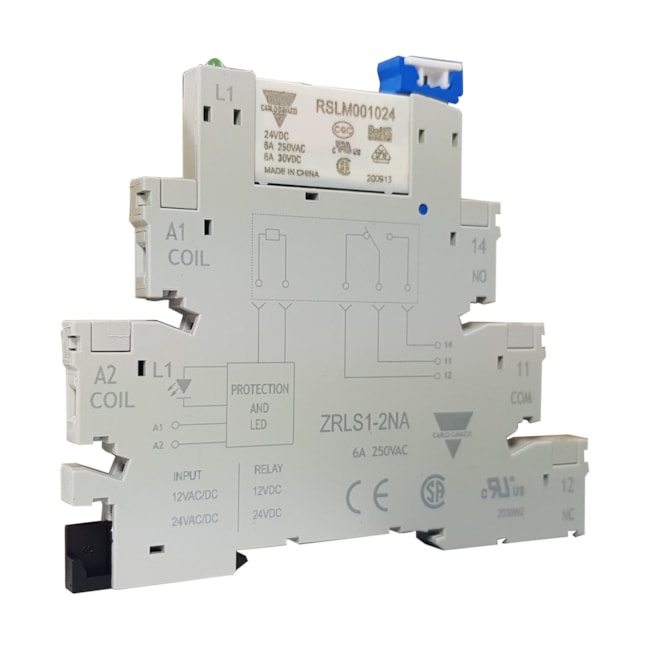 Módulo de Interface | 6A 250VCA | RSLM001024BN | Carlo Gavazzi Módulo de Interface | 6A 250VCA | RSLM001024BN | Carlo Gavazzi