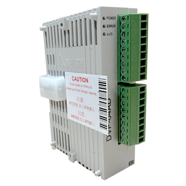 Módulo Slim Delta DVP04AD-S2 com 4 Entradas Analógicas Módulo Slim Delta DVP04AD-S2 com 4 Entradas Analógicas