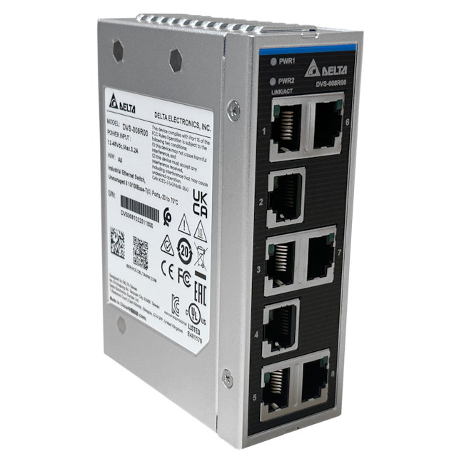Módulo Switch Não Gerenciável Delta DVS-008R00 Ethernet 24V Módulo Switch Não Gerenciável Delta DVS-008R00 Ethernet 24V
