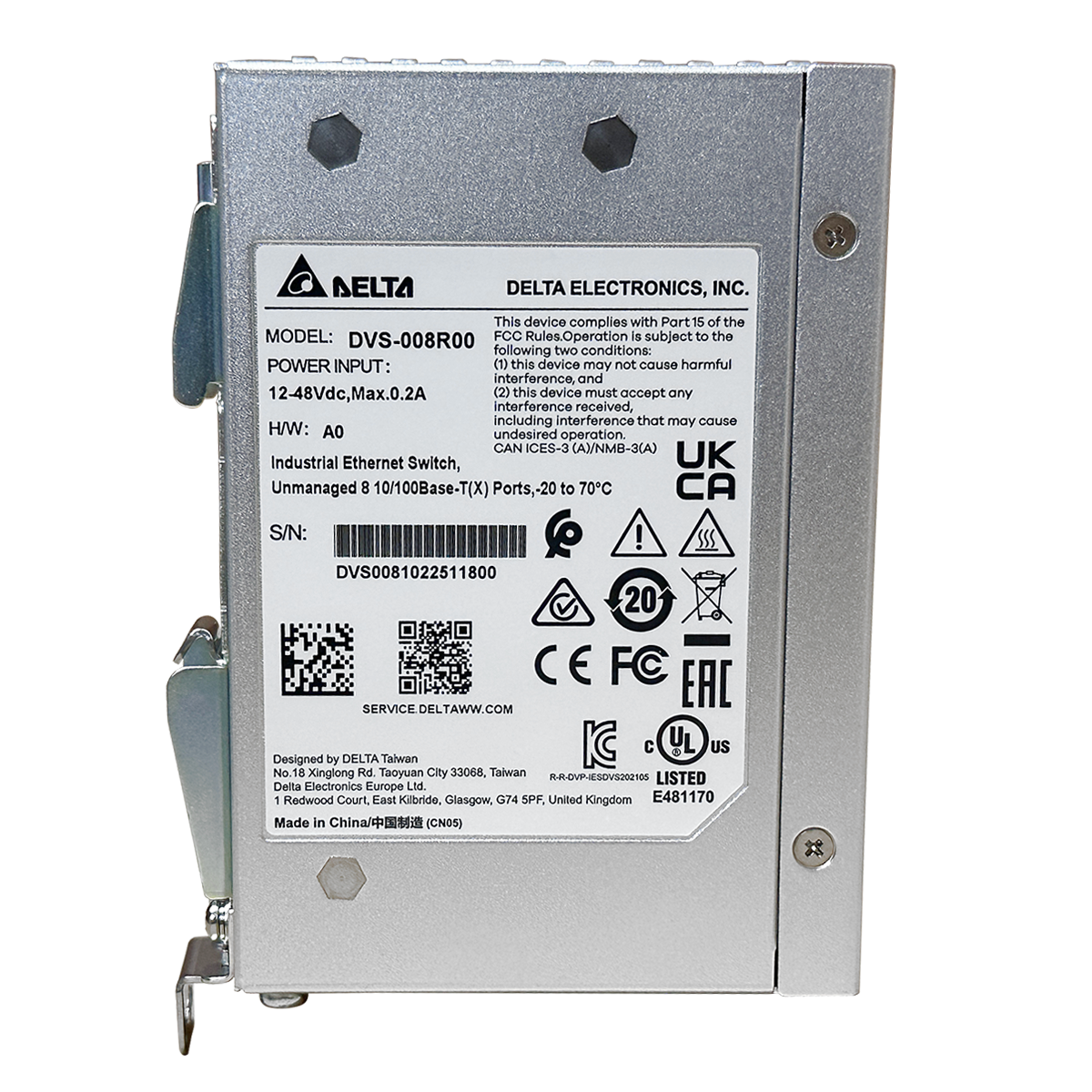 witch Não Gerenciável Delta DVS-008R00 Ethernet 8 Portas 10/100BASE-T ...