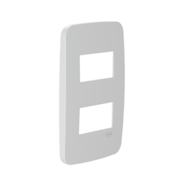 Placa 4x2 ABB N0371.21 BL 1+1 Módulos Horizontal Branca