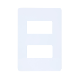 Placa 4x2 ABB N1372.2 BL 2 Módulos Separados Horizontal Branca Linha Unno