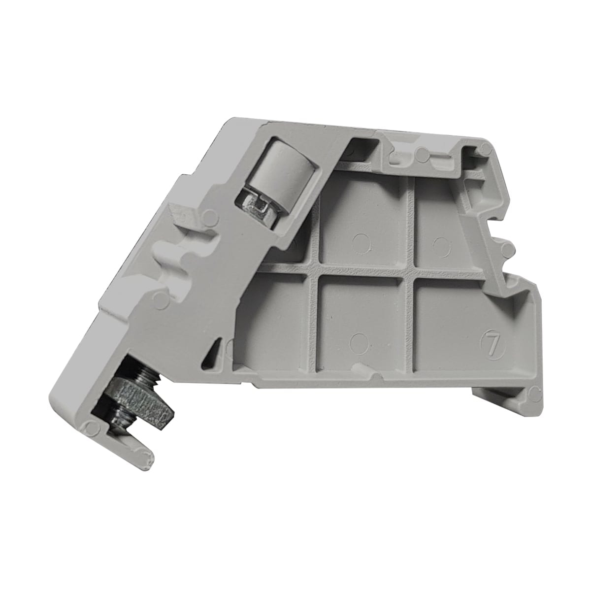 Poste Final Connectwell CA802 para Trilho DIN - Poliamida 66 Cinza