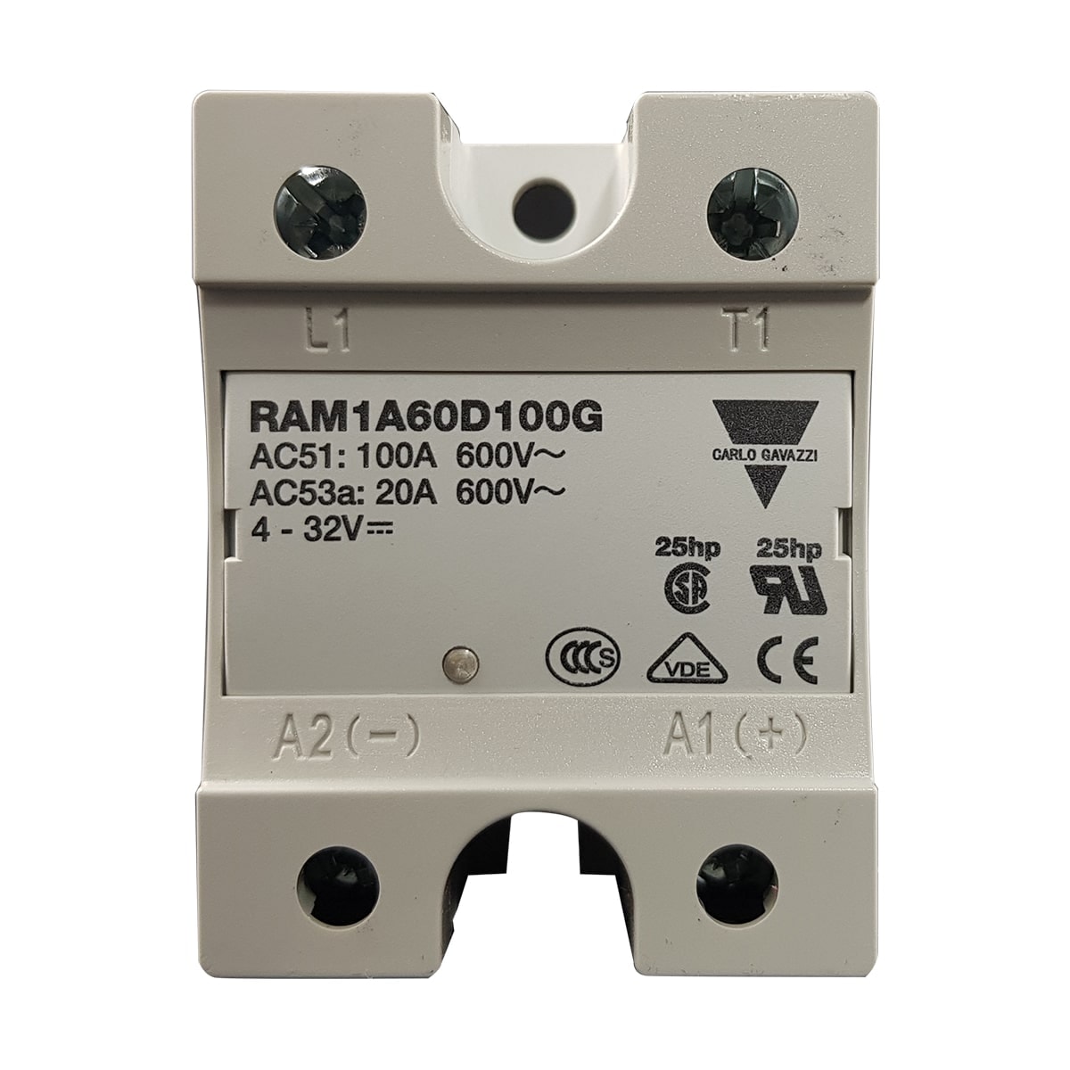 Relé Estado Sólido Carlo Gavazzi Monofásico 230VAC RP1A23D3 Relé Estado Sólido Carlo Gavazzi Monofásico 230VAC RP1A23D3