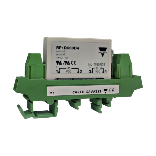 Relé de Estado Sólido | 4-32VDC 4ADC | RP1D060D4M1 | Carlo Gavazzi Relé de Estado Sólido | 4-32VDC 4ADC | RP1D060D4M1 | Carlo Gavazzi