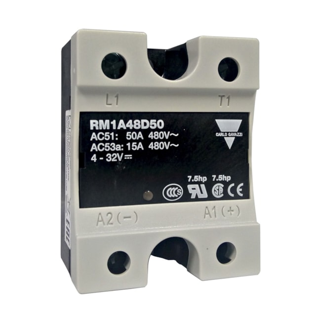 Relé de Estado Sólido | 4-32VDC 50A | RM1A48D50 | Carlo Gavazzi