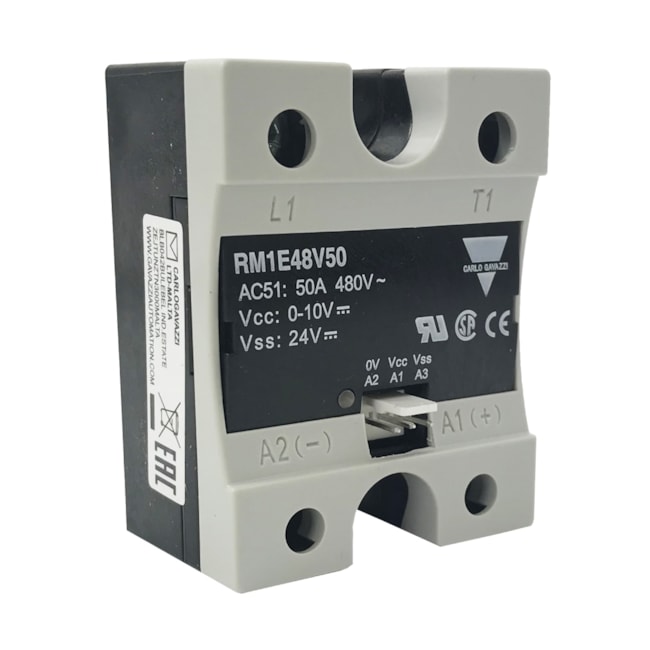 Relé de Estado Sólido | RM1E48V50 | Carlo Gavazzi Relé de Estado Sólido | RM1E48V50 | Carlo Gavazzi