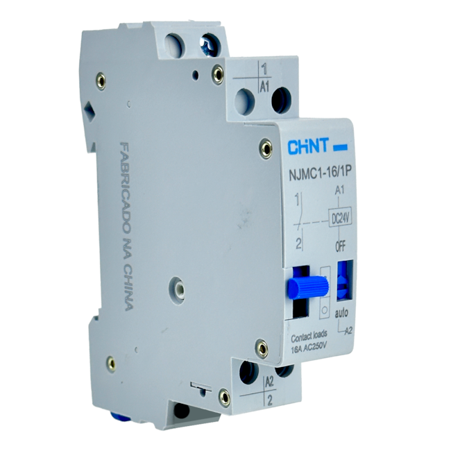 Relé de Impulso Chint NJMC1-16 1P 16A 24VCC Relé de Impulso Chint NJMC1-16 1P 16A 24VCC