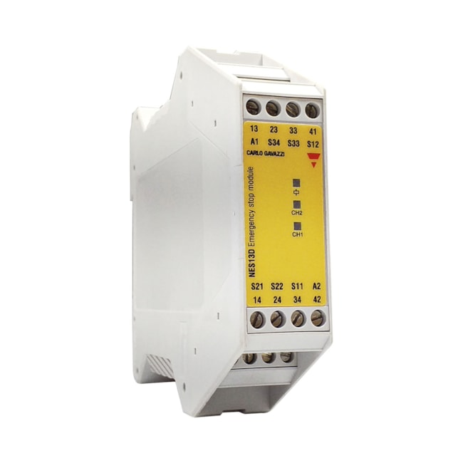 Relé de Segurança 24VAC/DC Carlo Gavazzi NES13DB24SA Relé de Segurança 24VAC/DC Carlo Gavazzi NES13DB24SA