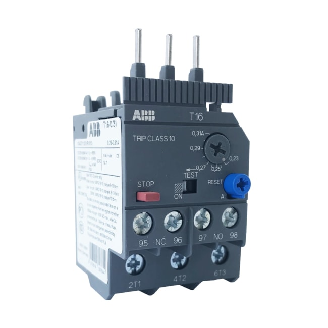 Relé de Sobrecarga Térmico ABB T16-0.31 3P 0,23~0,31A 690V Relé de Sobrecarga Térmico ABB T16-0.31 3P 0,23~0,31A 690V