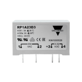 Relé Estado Sólido Carlo Gavazzi Monofásico 230VAC RP1A23D3 Relé Estado Sólido Carlo Gavazzi Monofásico 230VAC RP1A23D3