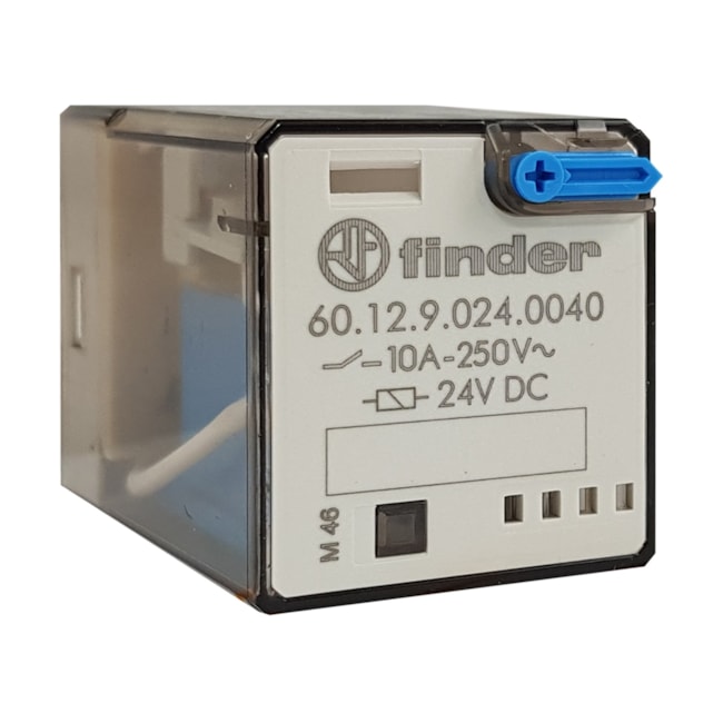 Relé Industrial 10A 24V Finder 60.12.9.024.0040 Relé Industrial 10A 24V Finder 60.12.9.024.0040