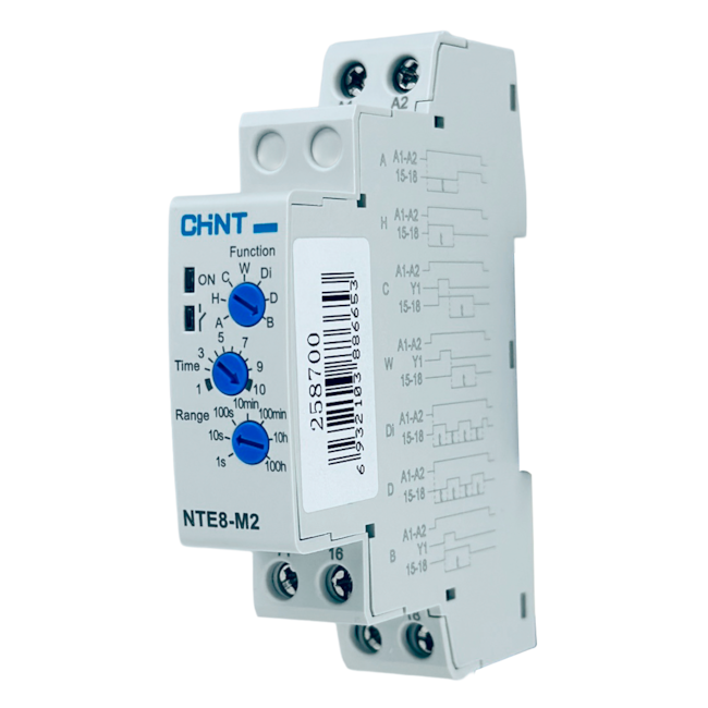 Relé Temporizador Estrela-triângulo Chint NTE8-Y 6-60S 220V