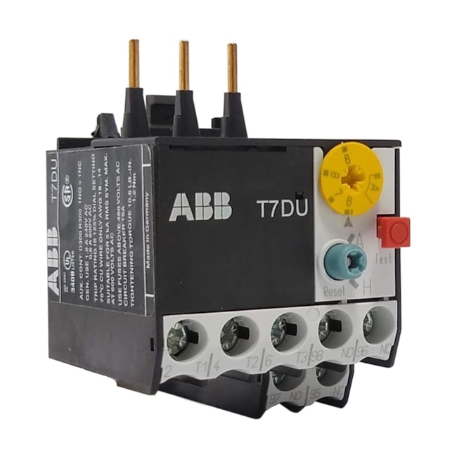Relé Térmico de Sobrecarga ABB 6,0...9,0A T7DU9.0 Relé Térmico de Sobrecarga ABB 6,0...9,0A T7DU9.0