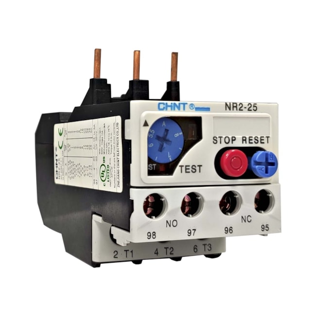 Relé Térmico de Sobrecarga Chint 5,5...8A NR2-25 Relé Térmico de Sobrecarga Chint 5,5...8A NR2-25
