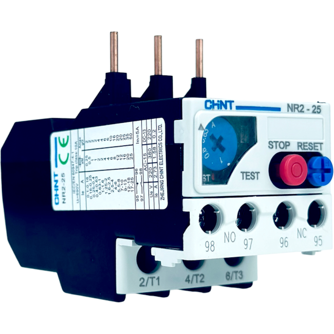 Relé Térmico de Sobrecarga Chint NR2-25 0.63A-1A Relé Térmico de Sobrecarga Chint NR2-25 0.63A-1A