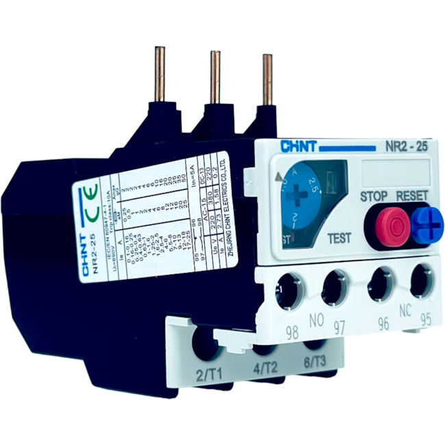 Relé Térmico de Sobrecarga Chint NR2-25 1.6A-2.5A Relé Térmico de Sobrecarga Chint NR2-25 1.6A-2.5A