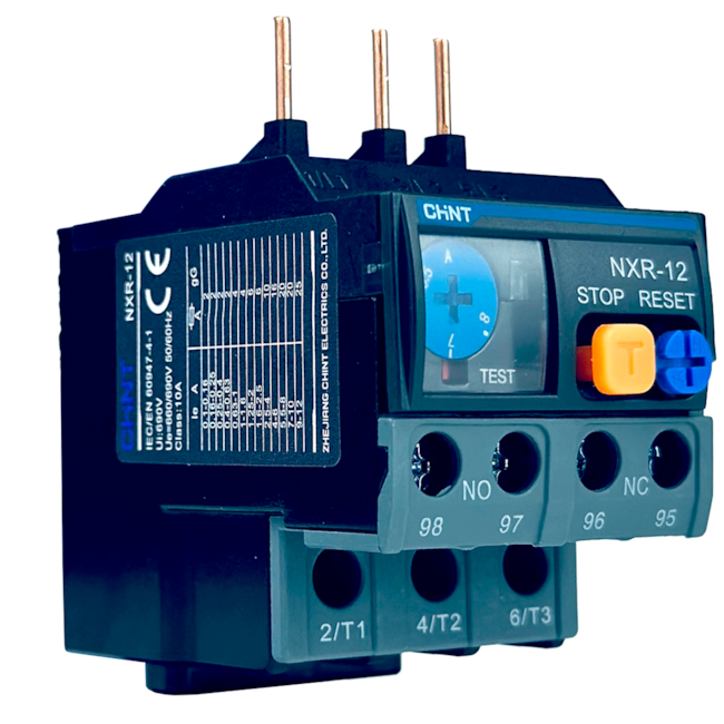 Relé Térmico de Sobrecarga Chint NXR-12 5.5A-8A Relé Térmico de Sobrecarga Chint NXR-12 5.5A-8A
