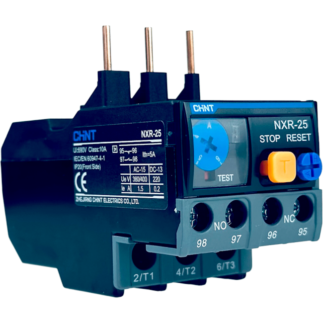 Relé Térmico de Sobrecarga Chint NXR-25 4A-6A Relé Térmico de Sobrecarga Chint NXR-25 4A-6A