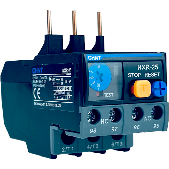 Relé Térmico de Sobrecarga Chint NXR-25 7A-10A Relé Térmico de Sobrecarga Chint NXR-25 7A-10A